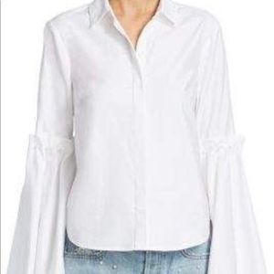 NWT bell sleeve button down blouse
